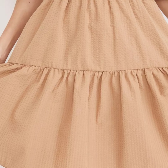 NWT Madewell Tan Seersucker Dress - Picture 5 of 10